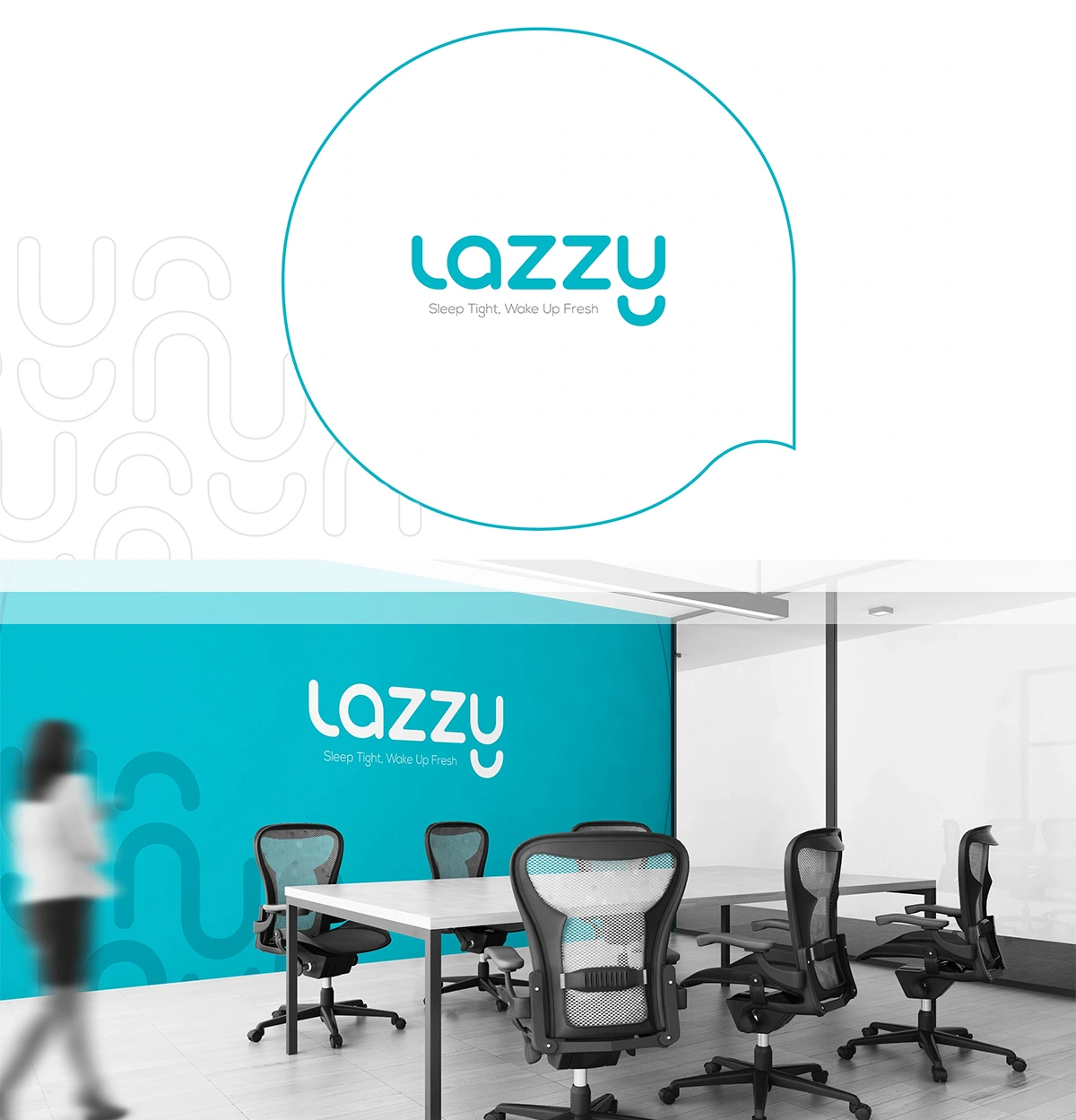 Lazy Mattress Logo and Brand Visual Identity