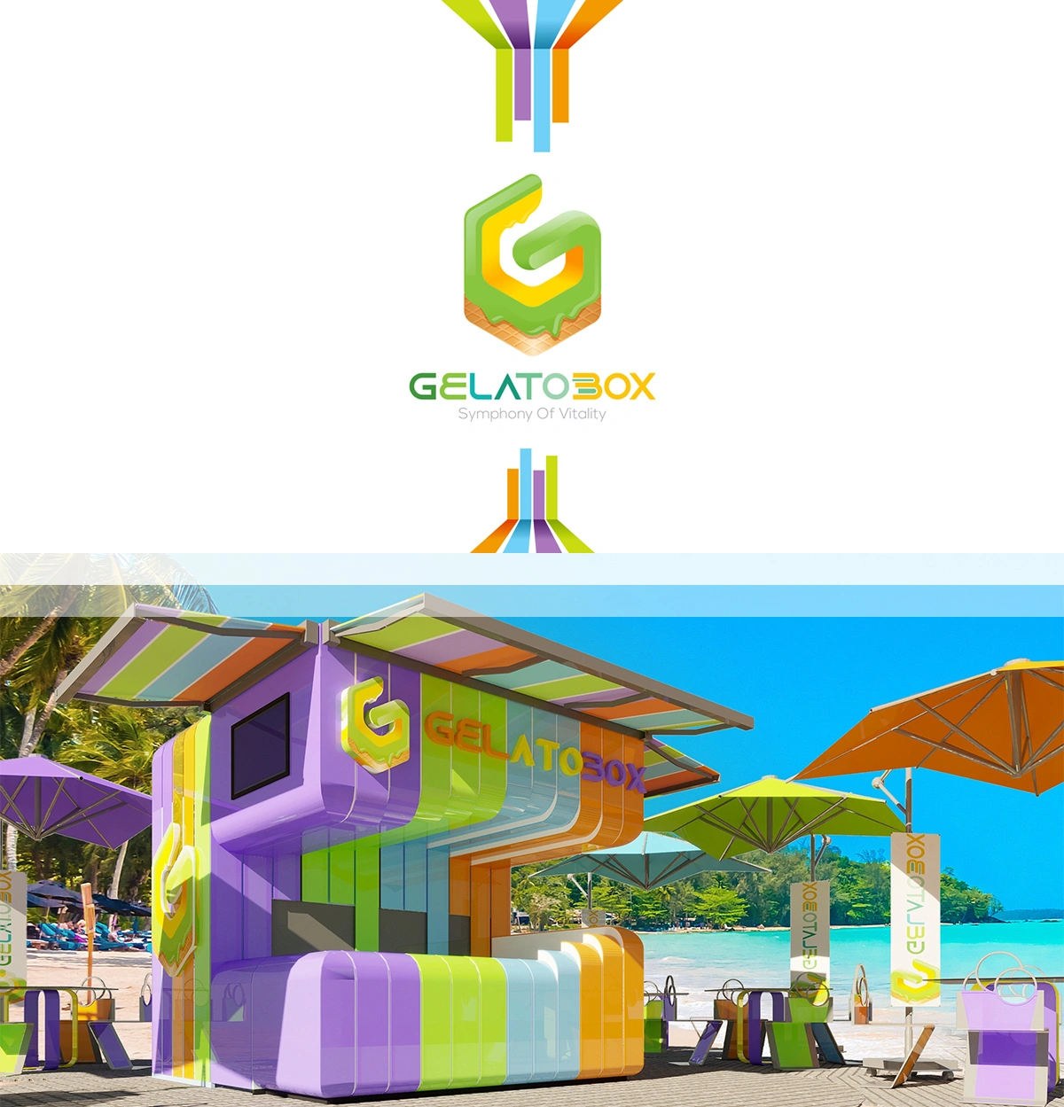 GellatoBox Logo and Brand Visual Identity