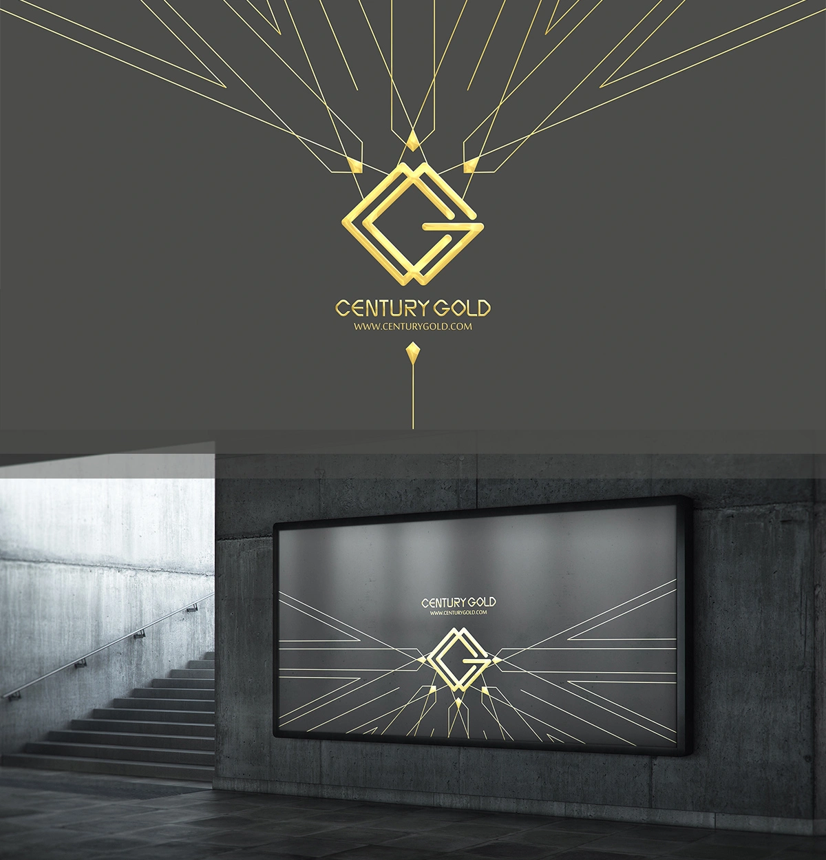 Century Gold Dubai Logo and Brand Visual Identity