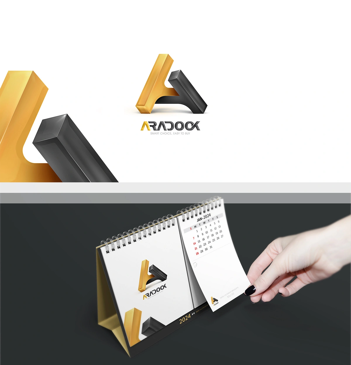 Aradook Brand Visual Identity and Logo Design