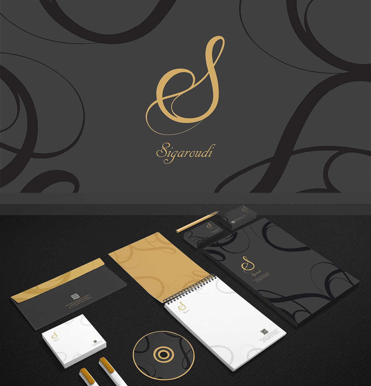 Sigaroudi Logo and Brand Visual Identity