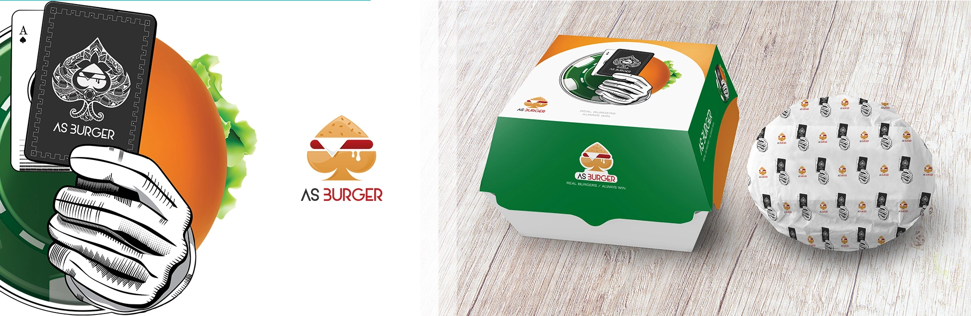 AS Burger Brand Visual Identity, Logo and Mascot