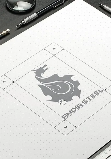 Andia Steel Brand Visual Identity and Logo