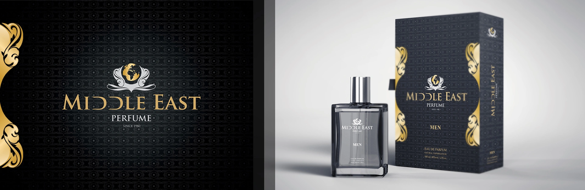 MiddleEast Perfume Brand Visual Identity and Logo 